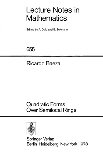 Quadratic Forms Over Semilocal Rings