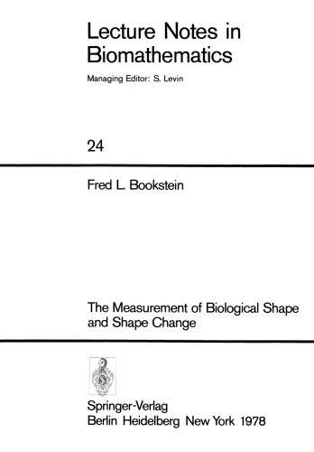 The Measurement of Biological Shape and Shape Change