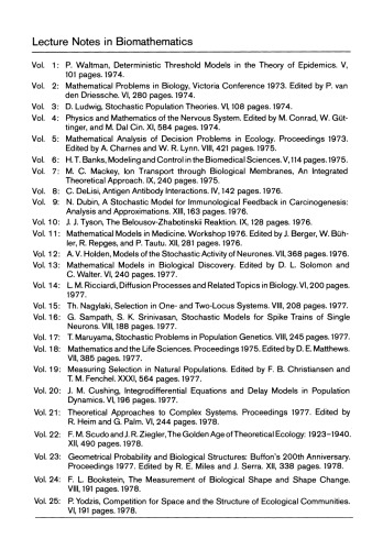 Mathematical Models in Cell Biology and Cancer Chemotherapy