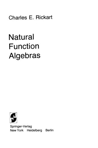 Natural Function Algebras