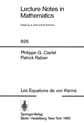 Les Equations de von Kármán