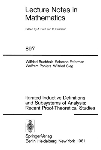 Iterated Inductive Definitions and Subsystems of Analysis: Recent Proof-Theoretical Studies