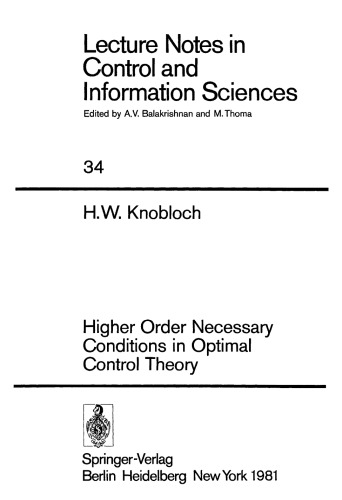 Higher Order Necessary Conditions in Optimal Control Theory