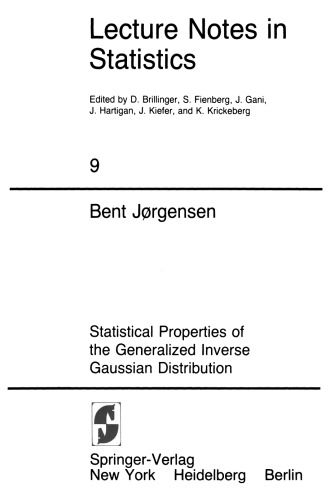 Statistical Properties of the Generalized Inverse Gaussian Distribution