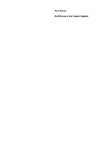 Einführung in die lineare Algebra
