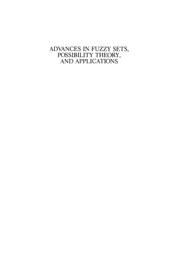 Advances in Fuzzy Sets, Possibility Theory, and Applications