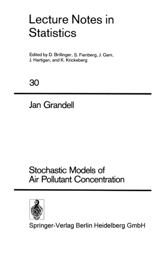 Stochastic Models of Air Pollutant Concentration