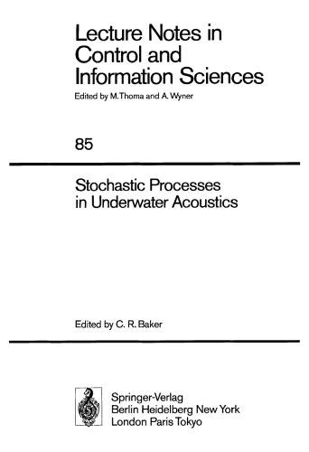 Stochastic Processes in Underwater Acoustics
