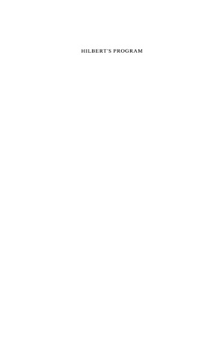 Hilbert’s Program: An Essay on Mathematical Instrumentalism