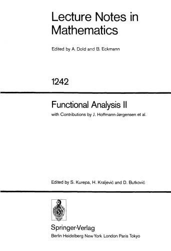 Functional Analysis II