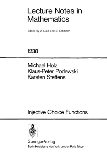 Injective Choice Functions