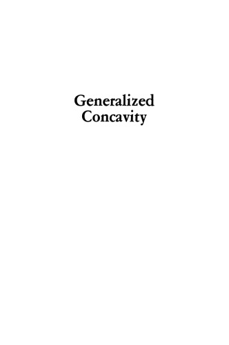 Generalized Concavity
