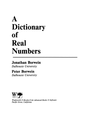 A Dictionary of Real Numbers