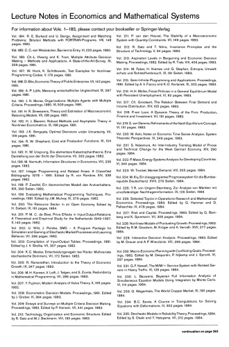 Generalized Convexity and Fractional Programming with Economic Applications: Proceedings of the International Workshop on “Generalized Concavity, Fractional Programming and Economic Applications” Held at the University of Pisa, Italy, May 30 – June 1, 1988
