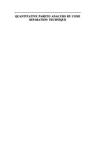 Quantitative Pareto Analysis by Cone Separation Technique