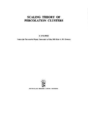 Scaling theory of percolation clusters
