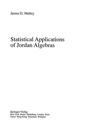 Statistical Applications of Jordan Algebras