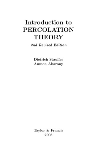 Introduction to percolation theory