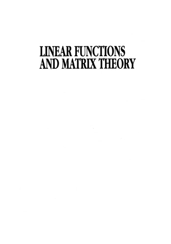 Linear Functions and Matrix Theory