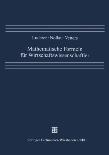 Mathematische Formeln für Wirtschaftswissenschaftler