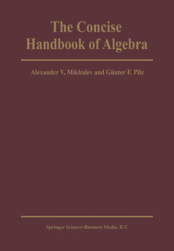 The Concise Handbook of Algebra