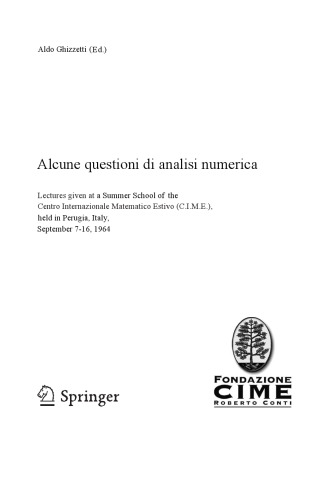 Alcune questioni di analisi numerica
