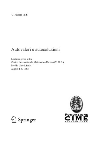 Autovalori e autosoluzioni