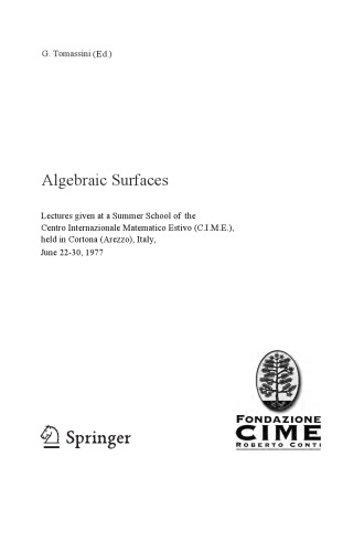 Algebraic Surfaces