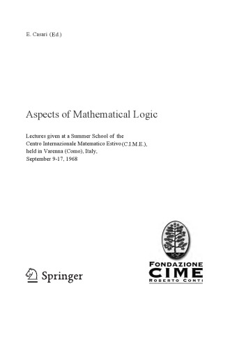Aspects of Mathematical Logic