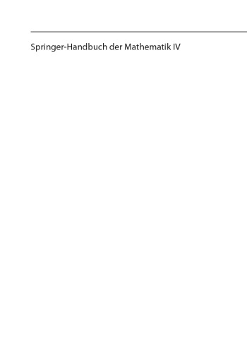 Springer-Handbuch der Mathematik IV: Begründet von I.N. Bronstein und K.A. Semendjaew Weitergeführt von G. Grosche, V. Ziegler und D. Ziegler Herausgegeben von E. Zeidler