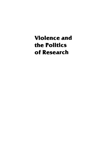 Violence and the Politics of Research