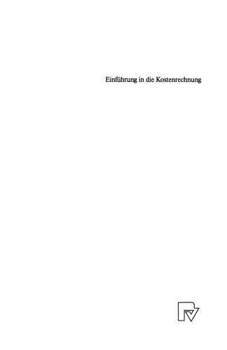 Einführung in die Kostenrechnung
