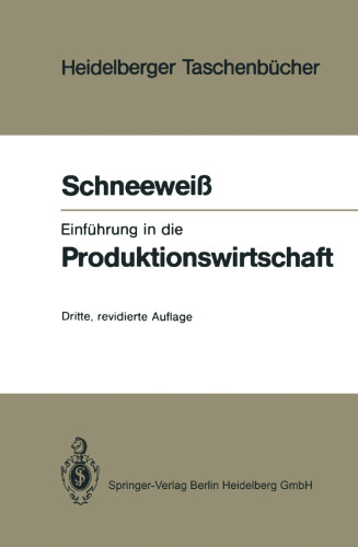 Einführung in die Produktionswirtschaft