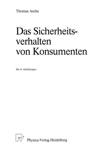 Das Sicherheitsverhalten von Konsumenten