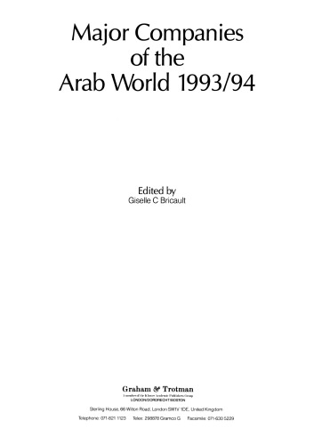 Major Companies of the Arab World 1993/94