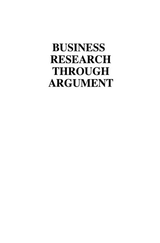 Business Research Through Argument