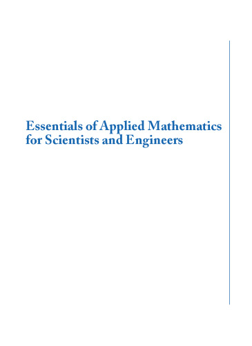 Essentials of applied mathematics for scientists and engineers