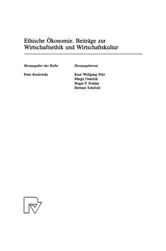 Sozialistische Marktwirtschaft Soziale Marktwirtschaft: Theorie und Ethik der Wirtschaftsordnung in China und Deutschland
