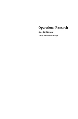 Operations Research: Eine Einführung