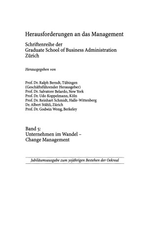 Unternehmen im Wandel — Change Management