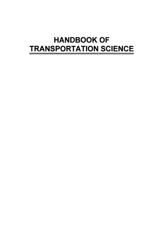 Handbook of Transportation Science