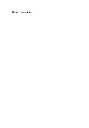 Investition I: Entscheidungen bei Sicherheit