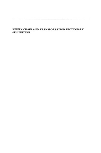 Supply Chain and Transportation Dictionary