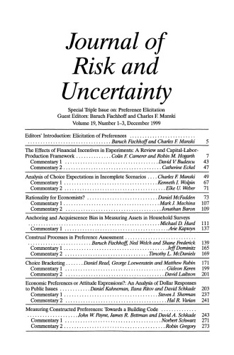 Elicitation of Preferences