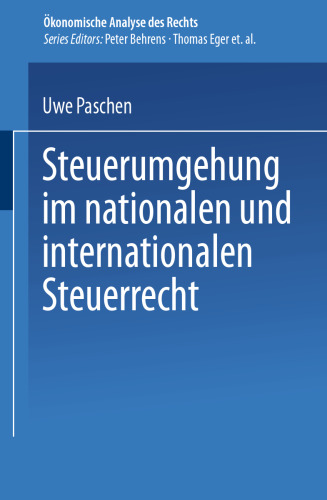 Steuerumgehung im nationalen und internationalen Steuerrecht