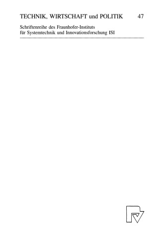 Gründung und Wachstum FuE-intensiver Unternehmen: Untersuchungen in Ostdeutschland