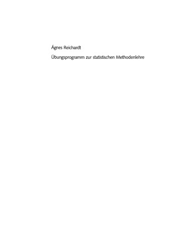 Übungsprogramm zur statistischen Methodenlehre