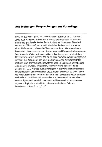 Anwendungsorientierte Wirtschaftsinformatik: Strategische Planung, Entwicklung und Nutzung von Informations- und Kommunikationssystemen