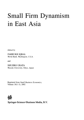 Small Firm Dynamism in East Asia