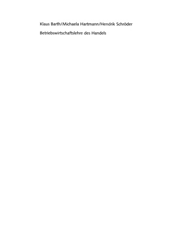 Betriebswirtschaftslehre des Handels